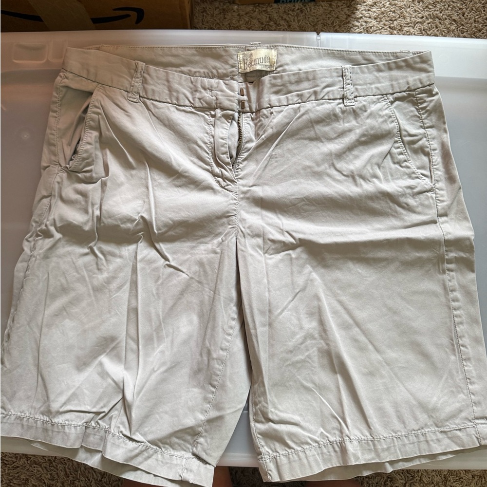 J. Crew Tan Bermuda Shorts Classic Cotton Blend